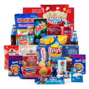 Kerstpakket Sterke Merken met bekende snacks