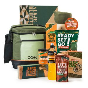 Kerstpakket Samen Cool! met koeltas en groene plaid