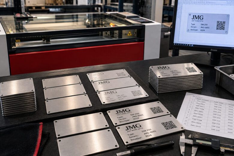 hoe laat je typeplaatjes met serienummers maken